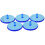 50Pcs Mixed Colors Clear Plastic Golf Balls Marker Flat Round 6