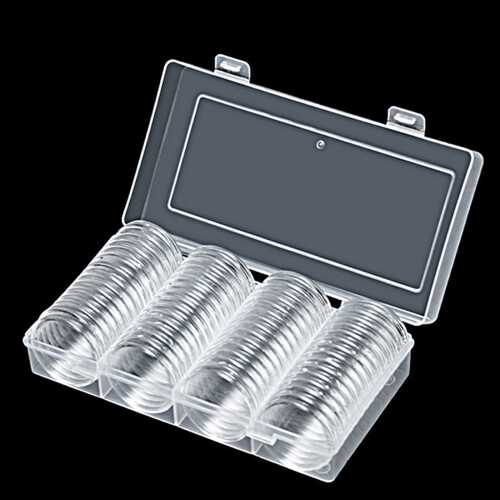 60pcs 40mm Coin Holder Silver Dollar Round Storage Box 1