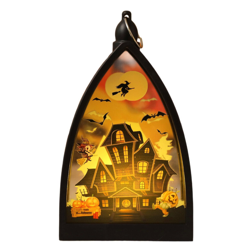 (B) Halloween LED Triangles Lantern Electronic Candle With Pumpkin Coffin And SkeletonElements-image-OPC-PKF5W2Z-NEW