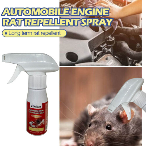 (Multicolor) Automobile Engine Mouse Repellent Spray Natural Vehicle Protection 60ml
