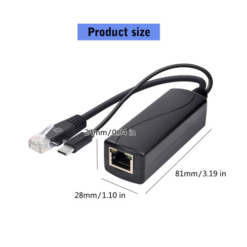 Durability POE Splitter 15W Type C Port For Enhances Networking 2