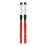 Percussion Accessories 1 Pair Jazz Drum Brushes ABS Nylon Wire Red White 16