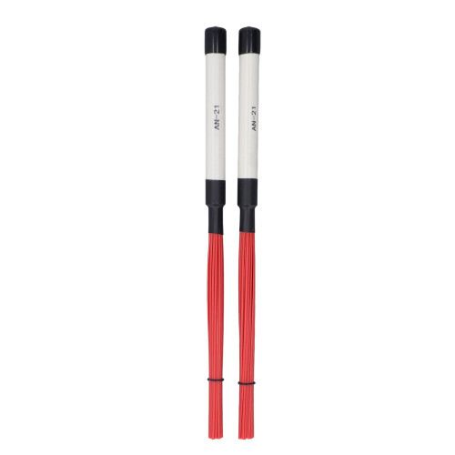 Percussion Accessories 1 Pair Jazz Drum Brushes ABS Nylon Wire Red White