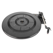 Record Player Turntable Black Plastic Belt Drive