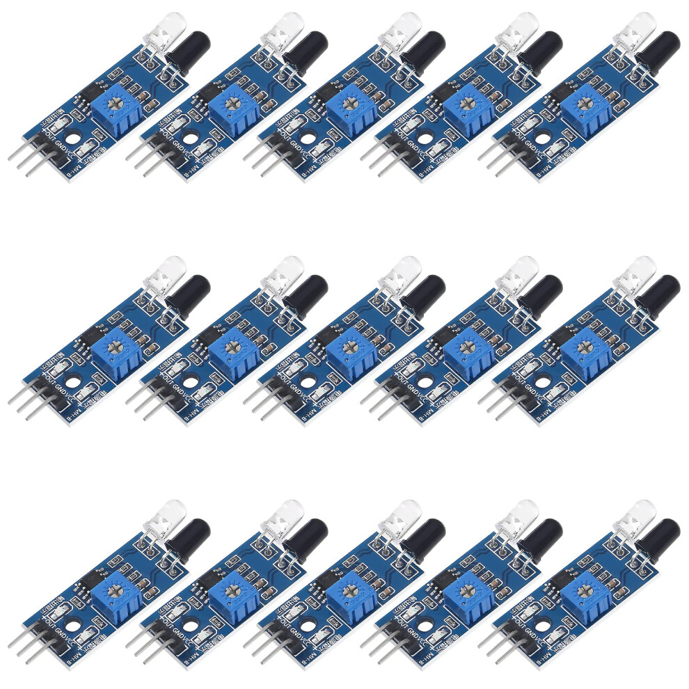 15 Pieces Ir Infrared Obstacle Avoidance Sensor Module 3-Wire Reflective Photoelectric Sensor For Arduino Raspberry Pi Smart Car Robot 6038364305824