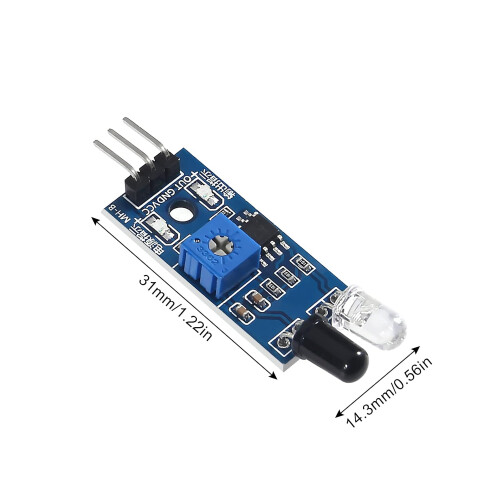 15 Pieces IR Infrared Obstacle Avoidance Sensor Module 3-Wire Reflective Photoelectric Sensor for Arduino Raspberry Pi Smart Car Robot 2