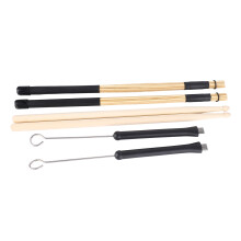 Drum Stick Brush Set Comfortable Grip Sturdy Wood