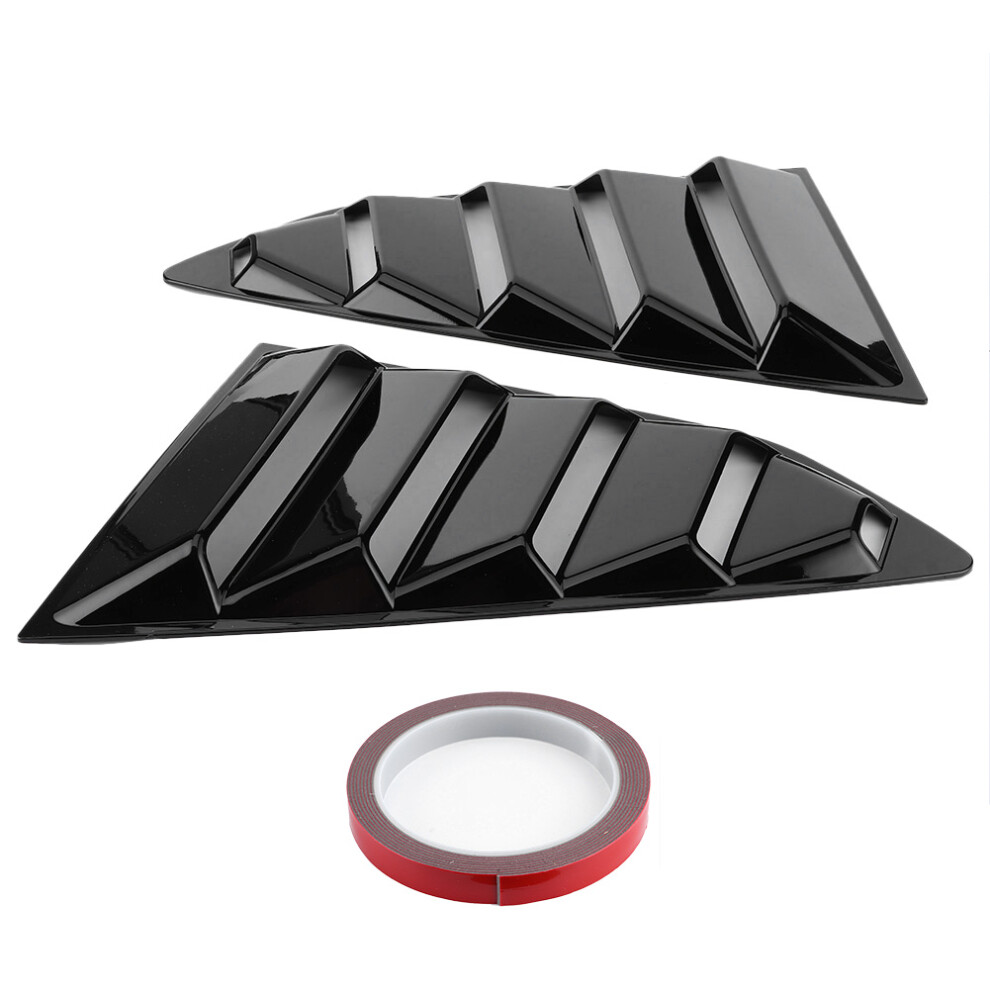 Glossy Car Window Louvers Side Air Vent Black 8320539092355