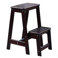 Stool Folding Step Ladder, Two-Step Step Stool for Home and Balcony, Black, 29x48x55cm Storage Solution