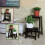 Stool Folding Step Ladder, Two-Step Step Stool for Home and Balcony, Black, 29x48x55cm Storage Solution 2