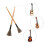 2Pcs Drum Stick Brush Wood Retractable Wire 12