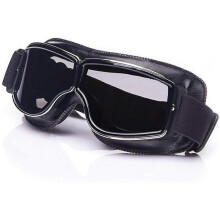 Goggles Sports Sunglasses Motocross Racer Ski Goggles Pilot Riding Glasses (Black Frame Grey Lens)
