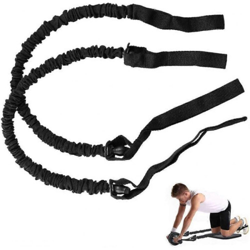 1 Pair Ab Roller Pull Rope Resistance Band Trainer Abs Slimming Gym
