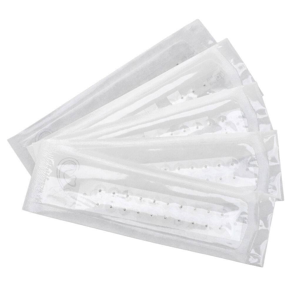 Silver Easy-To-Use 100Pcs Bead Ear Acupuncture Stickers For Circulation