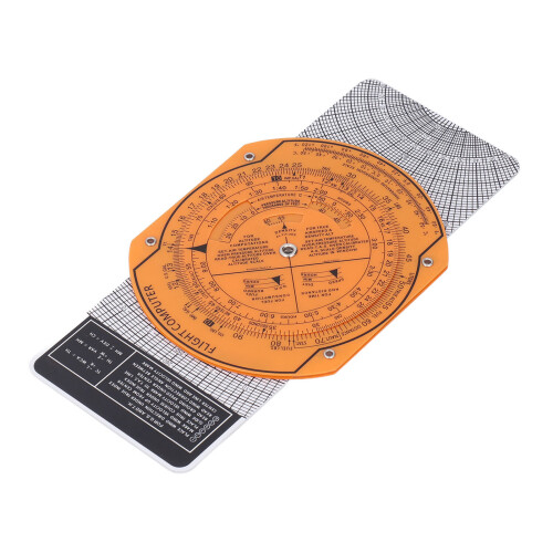 Flugcomputer orangefarbenes Kunststoff-Navigationslineal