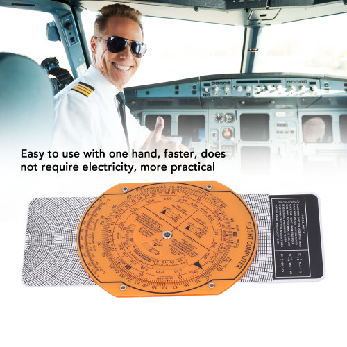 Flugcomputer orangefarbenes Kunststoff-Navigationslineal 2