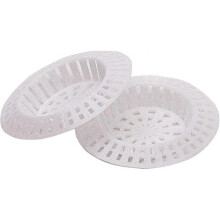 Sink Strainer / Drain Hair Catcher Set, Plastic, Pack of 4, White