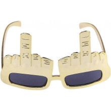Party Sunglasses with Finger Novelty Funny Eyeglasses for Halloween Masquerade Party Props Golden
