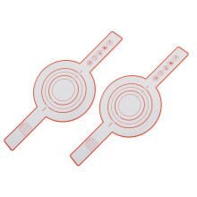 Set da 2 pezzi di Sling per pane in silicone, rosso, 60 g, tappetino resistente al calore