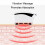 Massaggiatore Gua Sha con LED rosso, 500 mAh, 4 livelli 4
