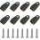 8 Pieces Leather Handle. Cabinet Handle In Black Leather. Leather Handle With 1