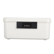 Coffre de rangement verrouillable blanc de 9 L 26,2 22 12,1 cm