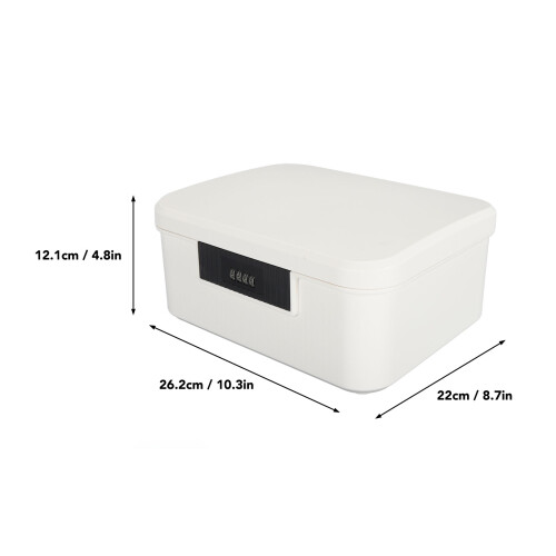 Secure 9L Double Layer White Storage Trunk with Password Lock for Files 1