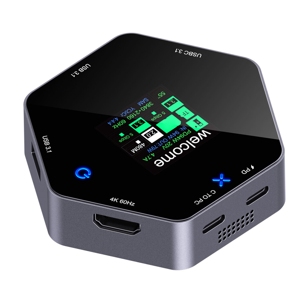 Aluminum Usb C Hubs With 4K@60Hz And Pd Charging Multiport Hubs 7627000066794