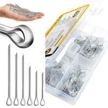 410Pcs Cotter Pin Split Pin Fastener Hitch Pin 6 Size Rustproof