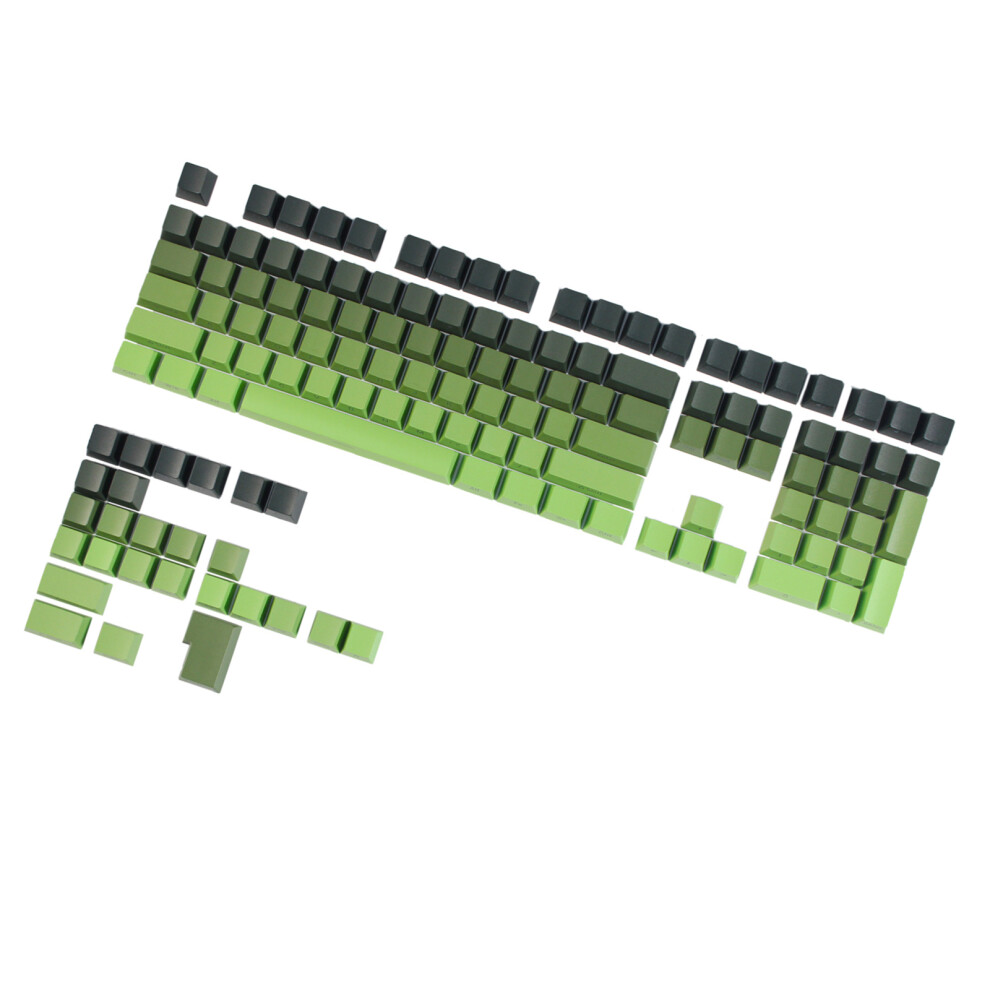 Pbt Keycaps Side Printed Keycap Set Double Shot Shine Through Green/Light 7627000067180