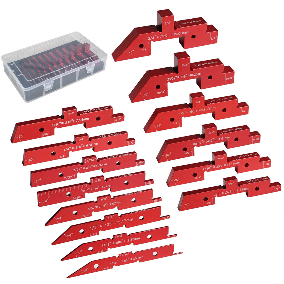14Pcs Router Table Setup Blocks Woodworking Aluminum Precisions 7627000066855