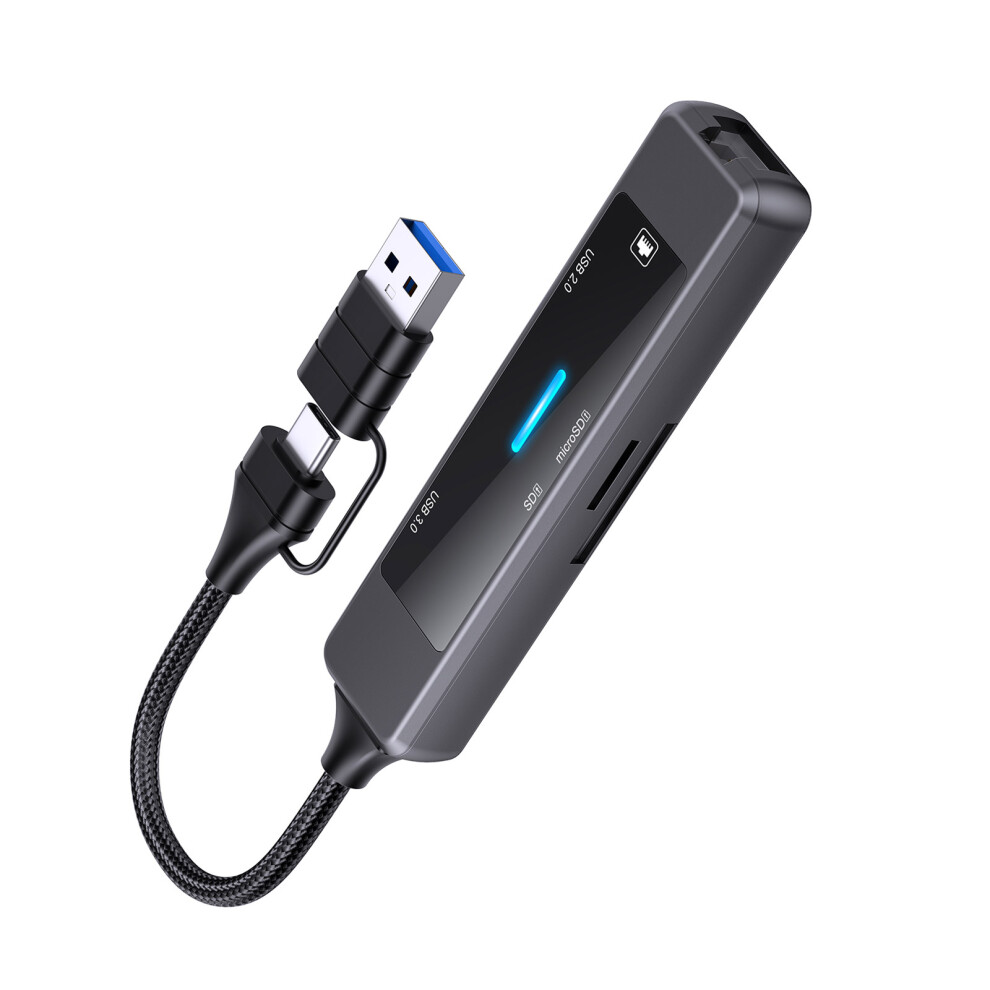 5 In 1 Type C Hubs Fast Speed Usb 3.0 Hubs For Data Transfer And 7627000066909