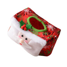 Durable Fabric Santa Tissue Holder Christmas Themed Paper