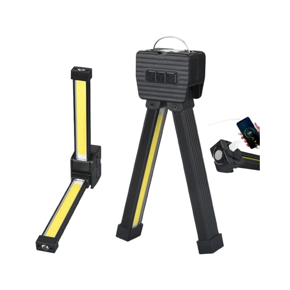 Magnet Posing Lamp, Portable 180 Degree Folding Waterproof Led Gym Light With Hanging Hook, 7Th Gear Dimming Flashlight 6038364308801