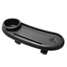 Upgraded Stroller Cup and Tray Holder for Baby Self-Feeding, Adjustable Snack Tray Compatible with Most Strollers, Black