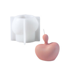 Flexible Silicone Mold Portrait Candle Moulds 3D Heart Pattern