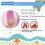 Inflatable Glitter Beach Ball 16" Accessory Confetti Pink 8