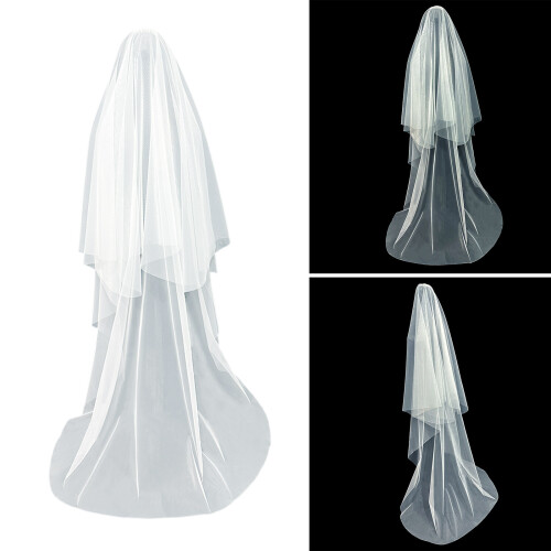 Romantics Floor Length Bridal Veil with Secure Comb Exquisite 1