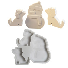 Ornament Moulds Decorative Moulds Dog and Snowman Shape Suitable
