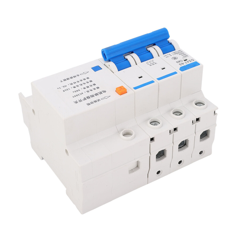 3 Phase Motor Conservation Breaker Dz47s-63 3P 63A Din Rail 380V 4921348908659