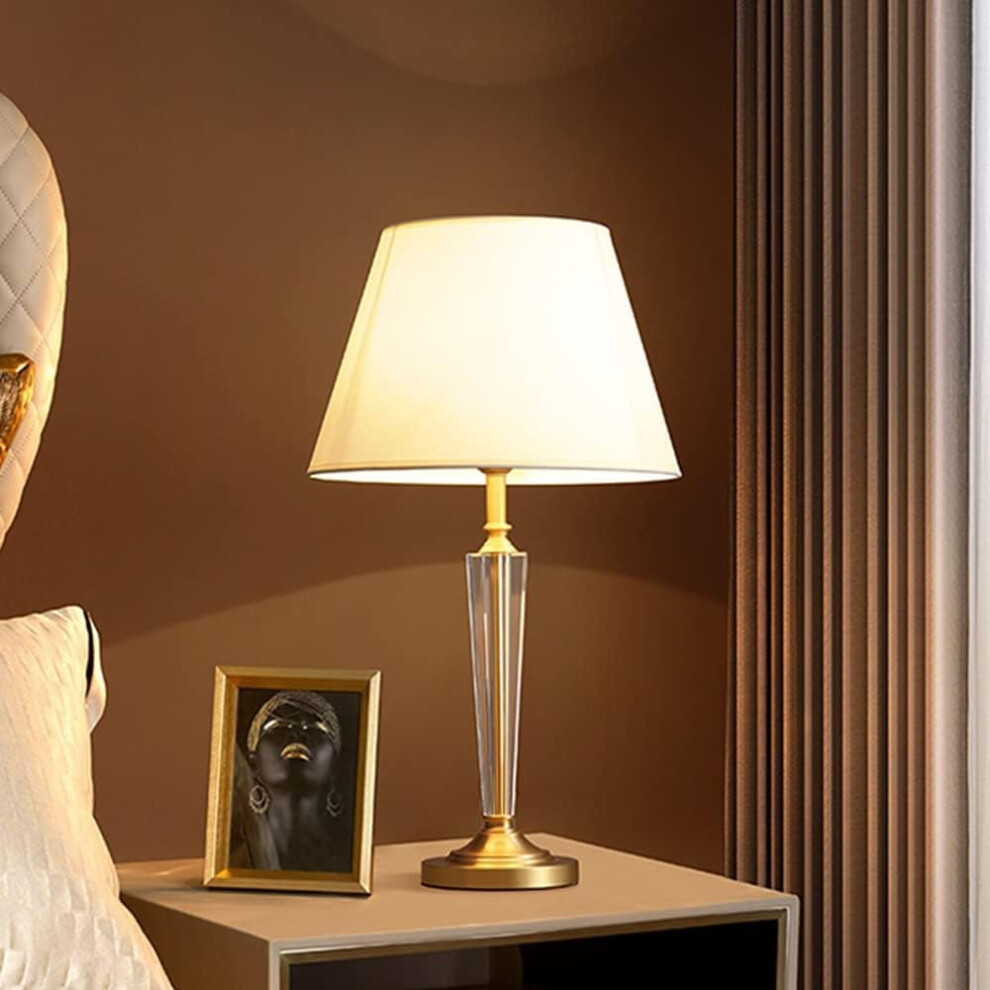 Modern Bedside Table Lamp - Elegant Luxury Desk Lamp for Bedroom and Living Room - Simple Reading Light in White Finish-image-OPC-PKF6C5J-NEW