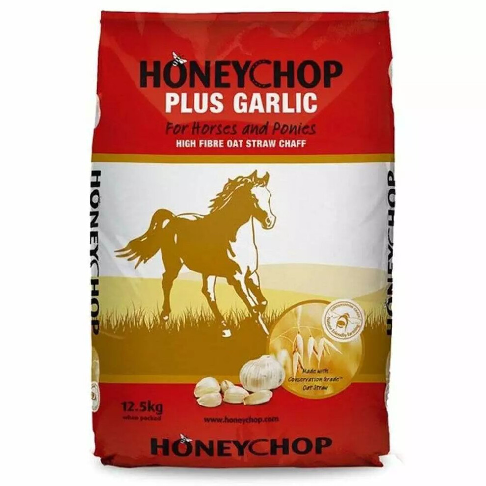 Honeychop (12.5Kg) Plus Garlic For Horses And Ponies, 12.5 Kg