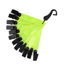 12PCS High Visibility Reflective Trail Markers with Clips for Hiking Outdoor Yellow