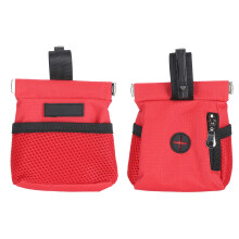 Large Capacity Dog Treat Pouch with Waist Clip, 12x11x5cm Red