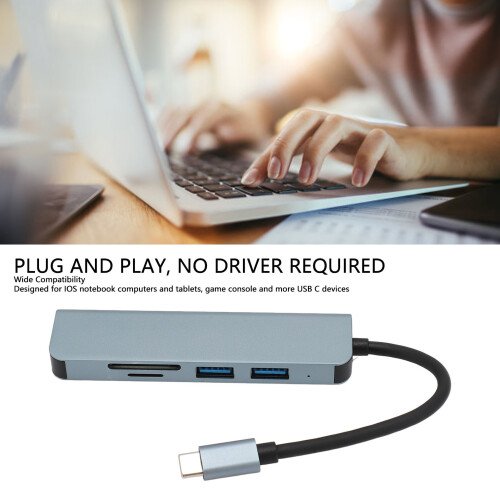 Hub USB-C a 4 porte USB 3.0 5 Gbps, lega di alluminio 2