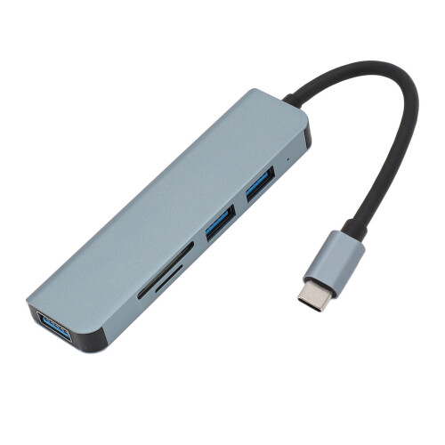 Hub USB-C a 4 porte USB 3.0 5 Gbps, lega di alluminio