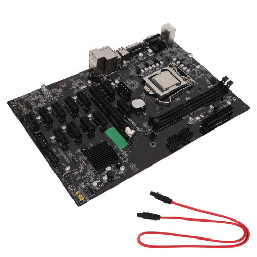 B250B Motherboard 12 PCIe Slots VGA DVI Output