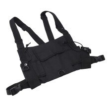 Sacoche poitrine Oxford 600D 11,25 oz réglable noir