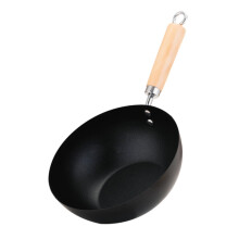 Mini Stainless Steel Wok Pan 10-Inch Non Stick Cooking Pot with Handle for Camping and Gas Stove Easy Cleaning