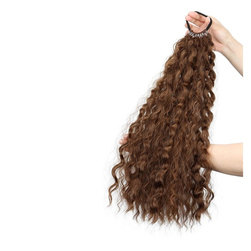 Unisex Ponytail Extension Synthetic Long Curly Hair Piece 18 Inch Color 5 High Temperature Fiber Ponytail Extensions